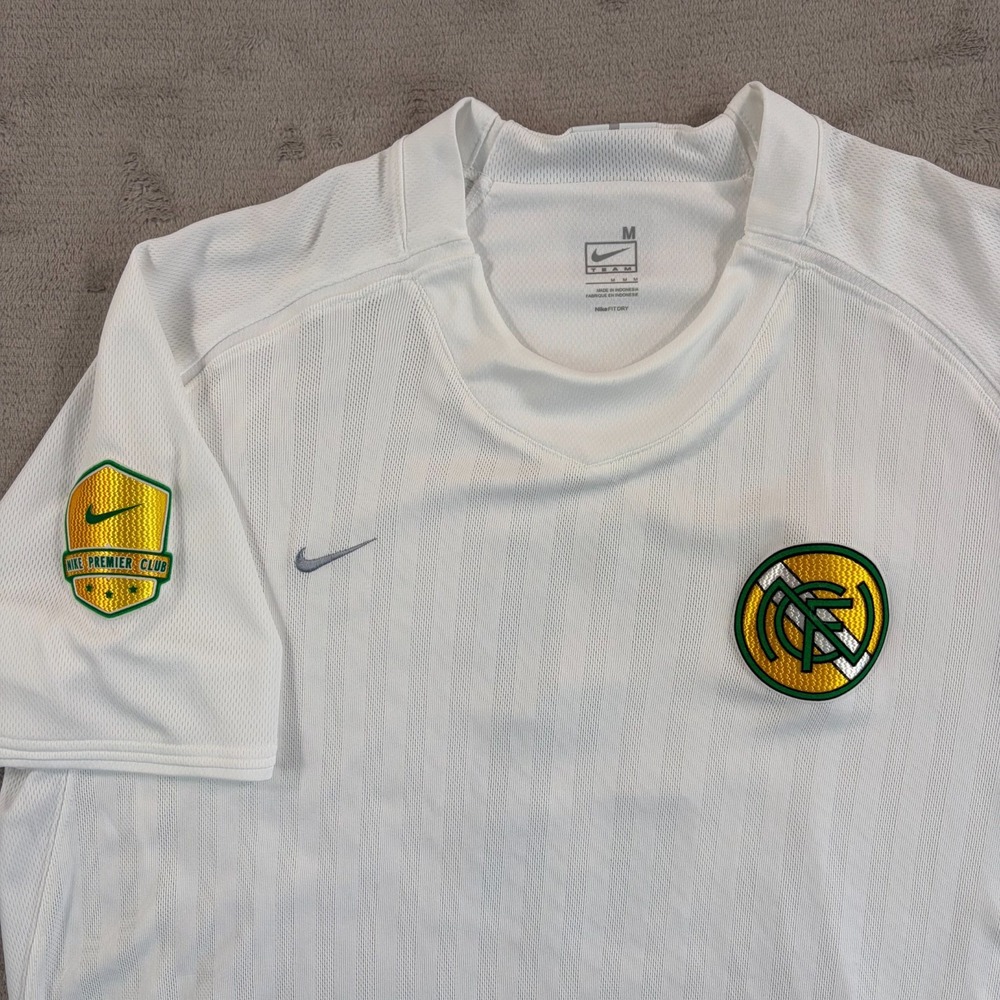 Team Nike Premier Club Soccer Jersey Men Medium White #3 Performance Nike FC